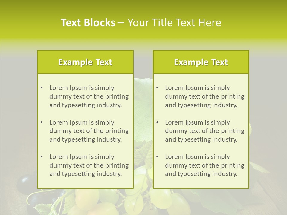 Vivid Vegetation Grape PowerPoint Template
