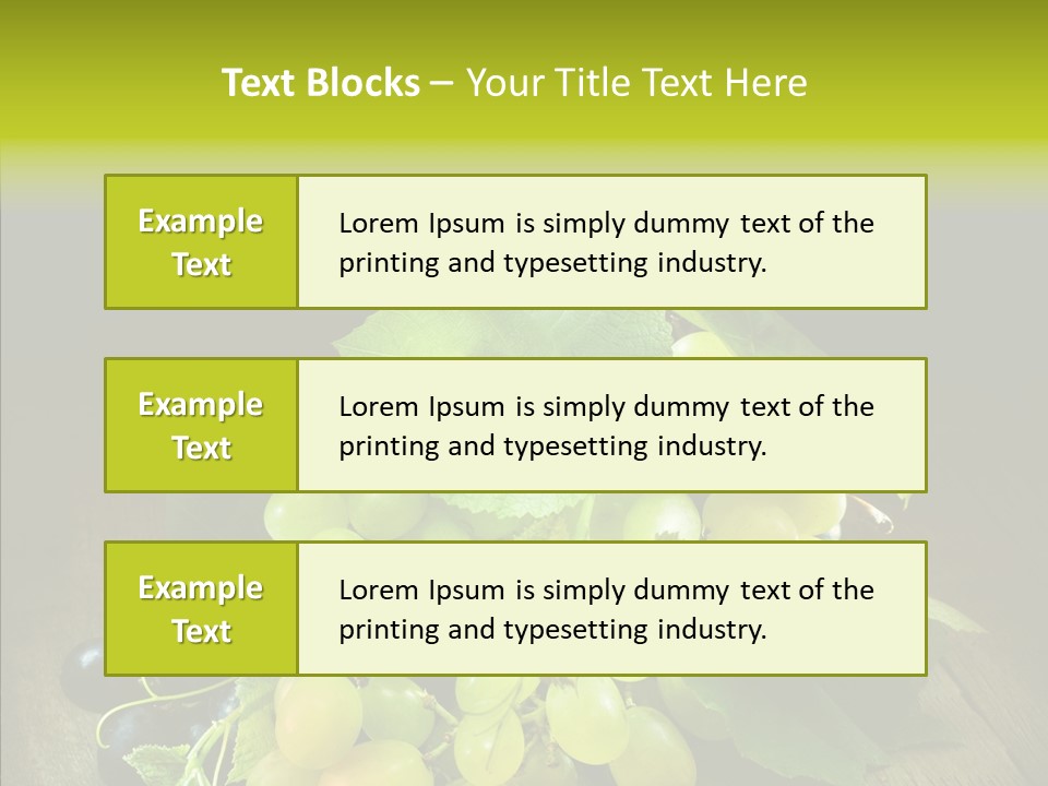 Vivid Vegetation Grape PowerPoint Template