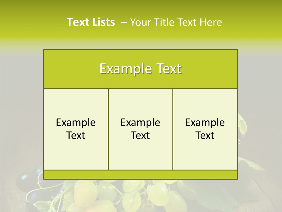 Vivid Vegetation Grape PowerPoint Template