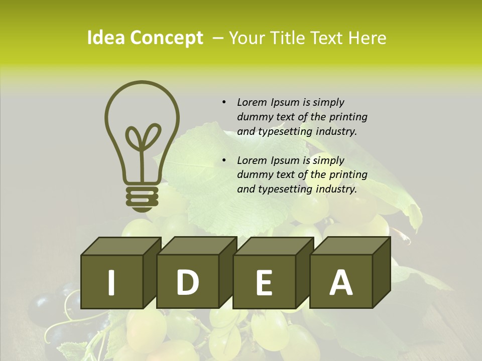 Vivid Vegetation Grape PowerPoint Template