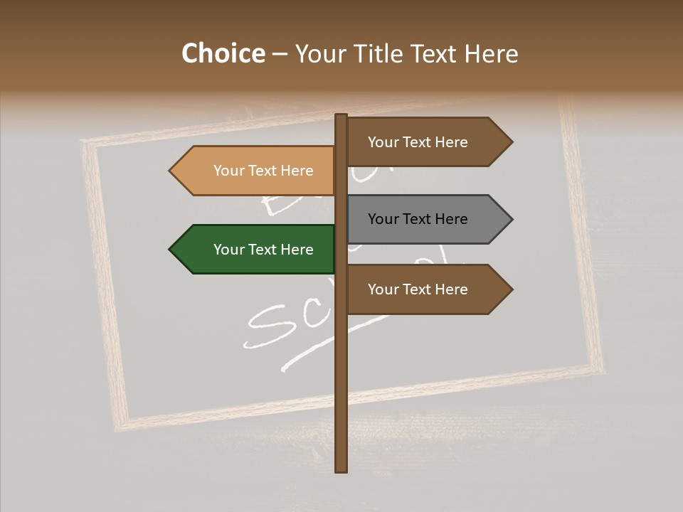 Textured Writing Down Wooden PowerPoint Template