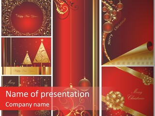 Vector Snow Abstract PowerPoint Template