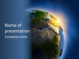 Ocean Sunrise Mediterranean PowerPoint Template