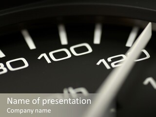 Fuel Giving Speedometer PowerPoint Template