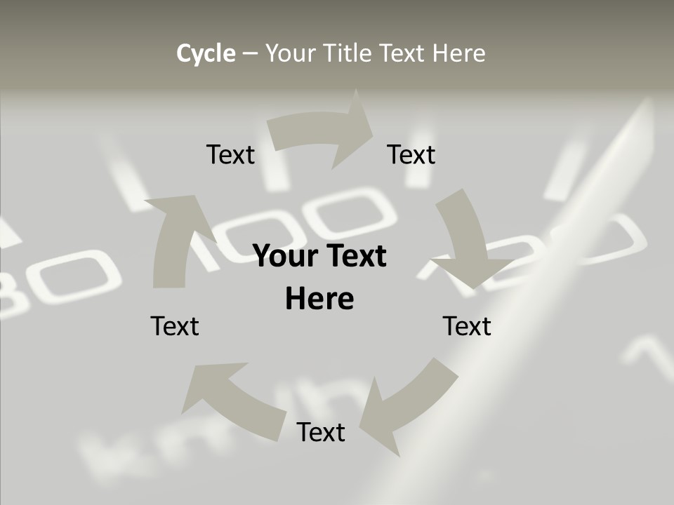 Fuel Giving Speedometer PowerPoint Template