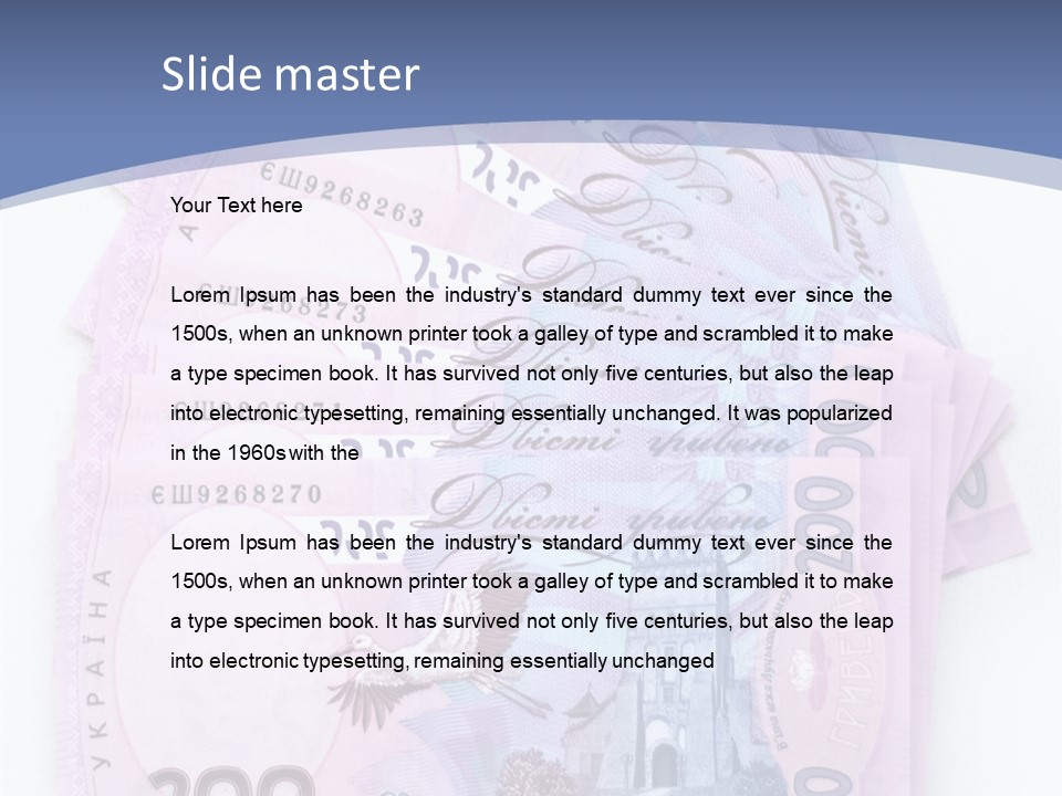 Two Hundred Cash Vacation PowerPoint Template