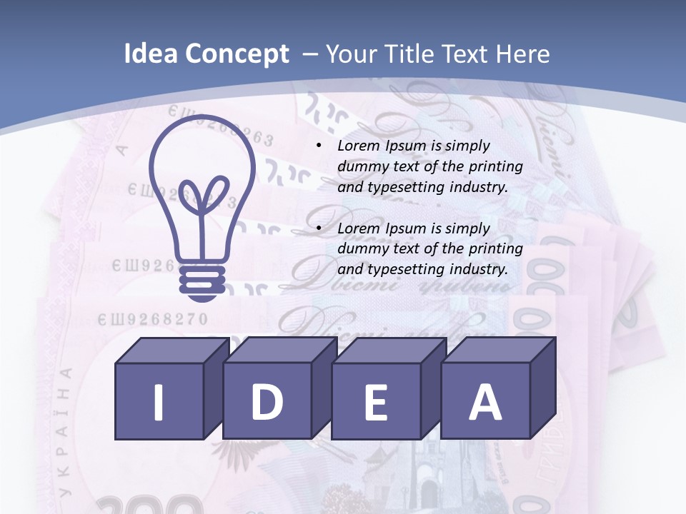 Two Hundred Cash Vacation PowerPoint Template