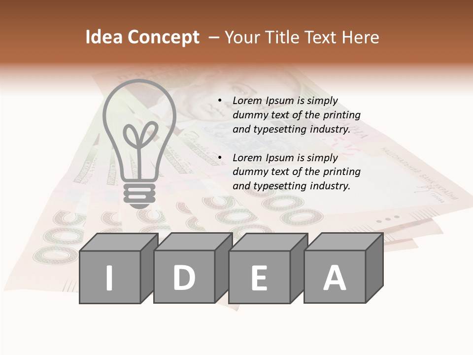 Grivna Economy Foreign PowerPoint Template