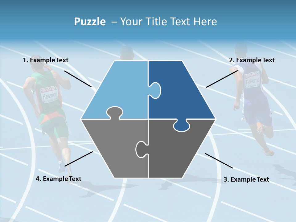 Cheerful Man Desk PowerPoint Template