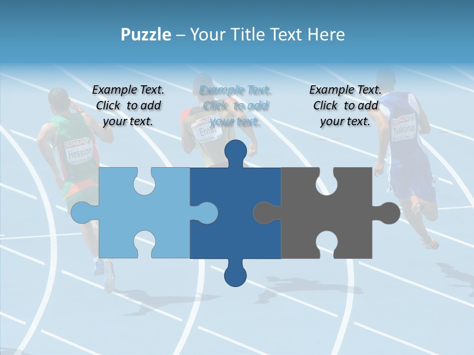 Cheerful Man Desk PowerPoint Template