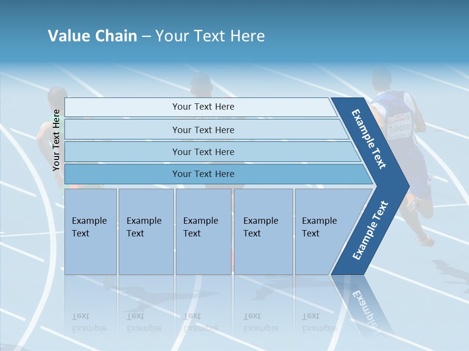 Cheerful Man Desk PowerPoint Template