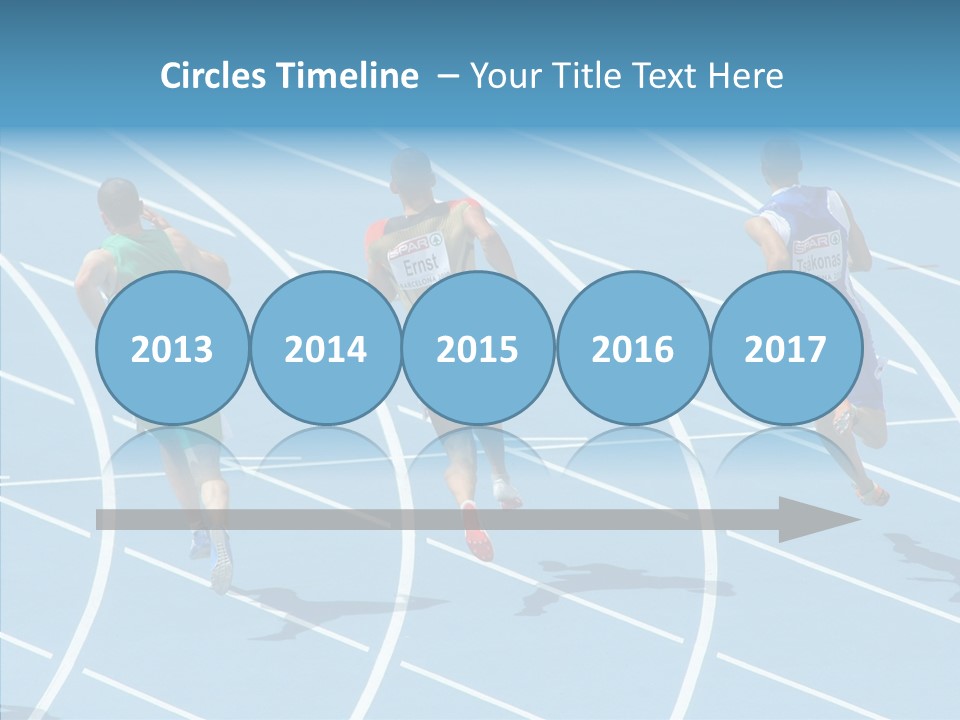 Cheerful Man Desk PowerPoint Template