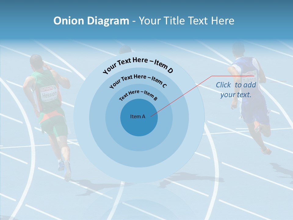 Cheerful Man Desk PowerPoint Template