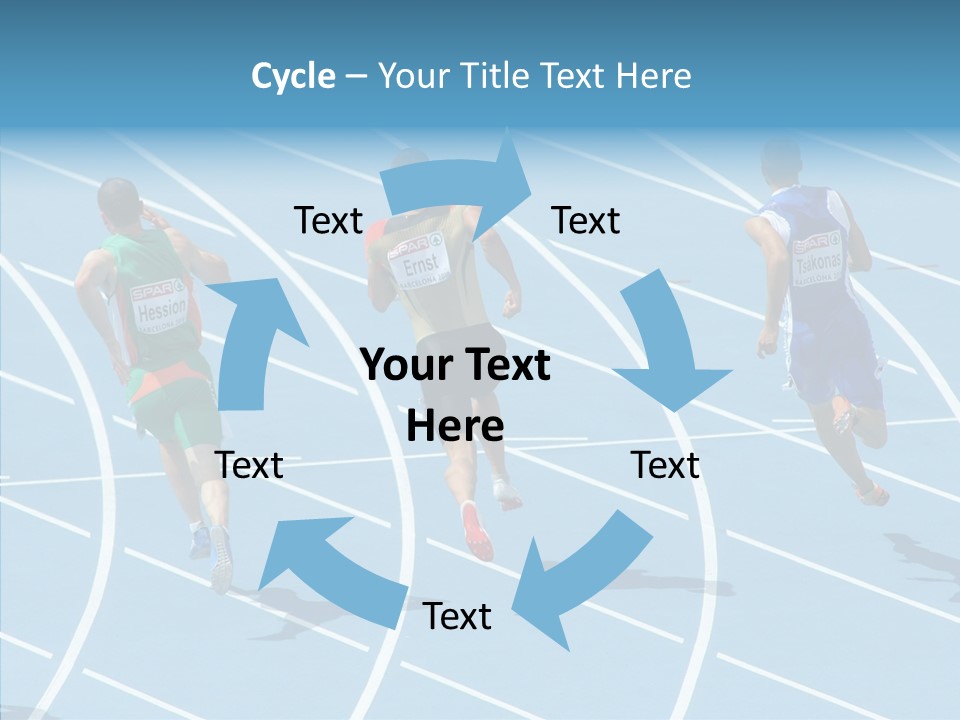 Cheerful Man Desk PowerPoint Template