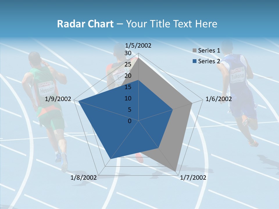 Cheerful Man Desk PowerPoint Template