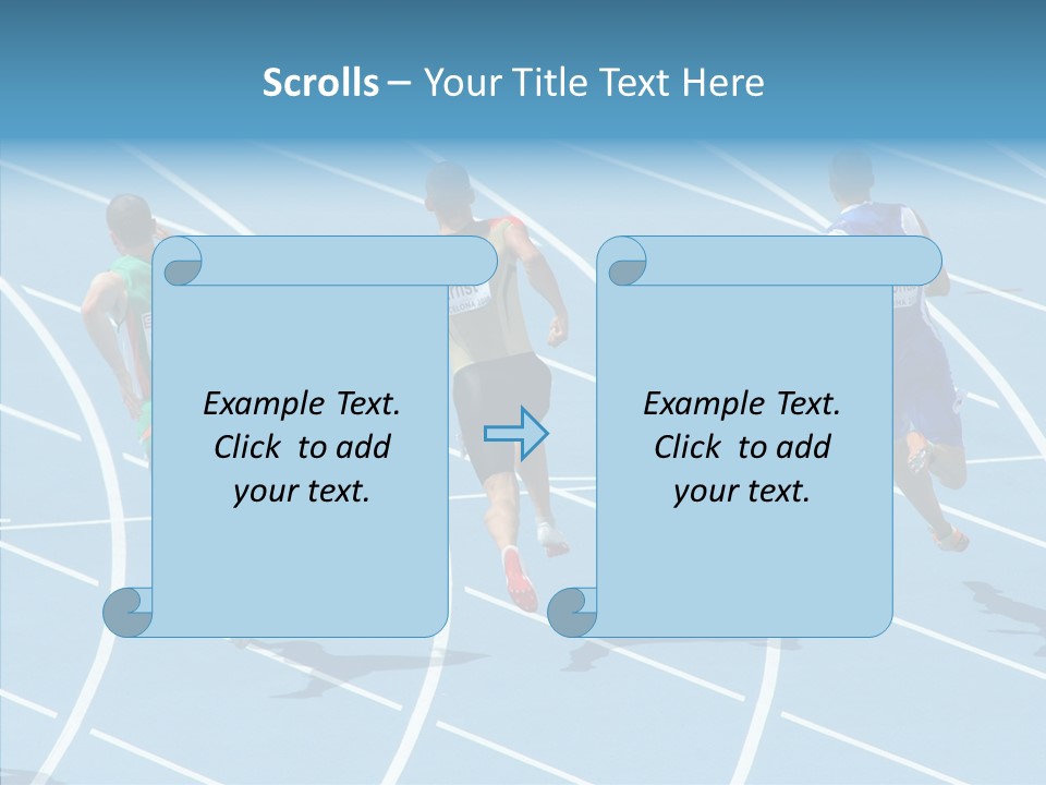 Cheerful Man Desk PowerPoint Template
