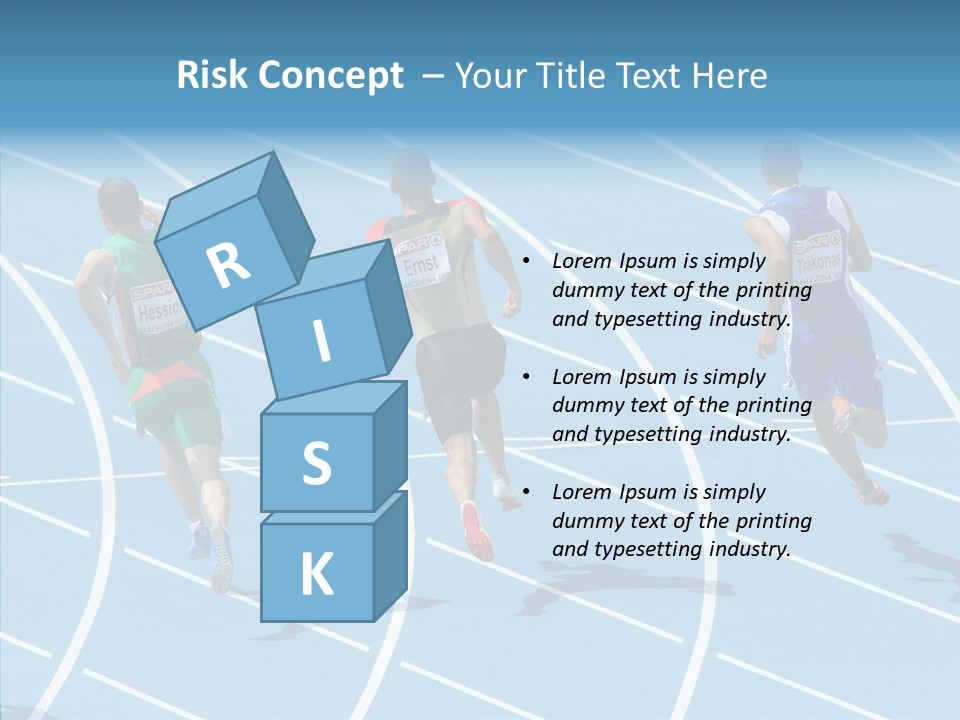 Cheerful Man Desk PowerPoint Template