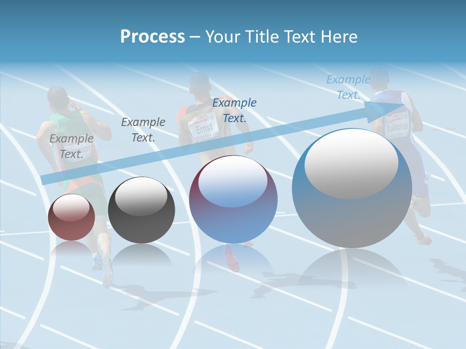 Cheerful Man Desk PowerPoint Template