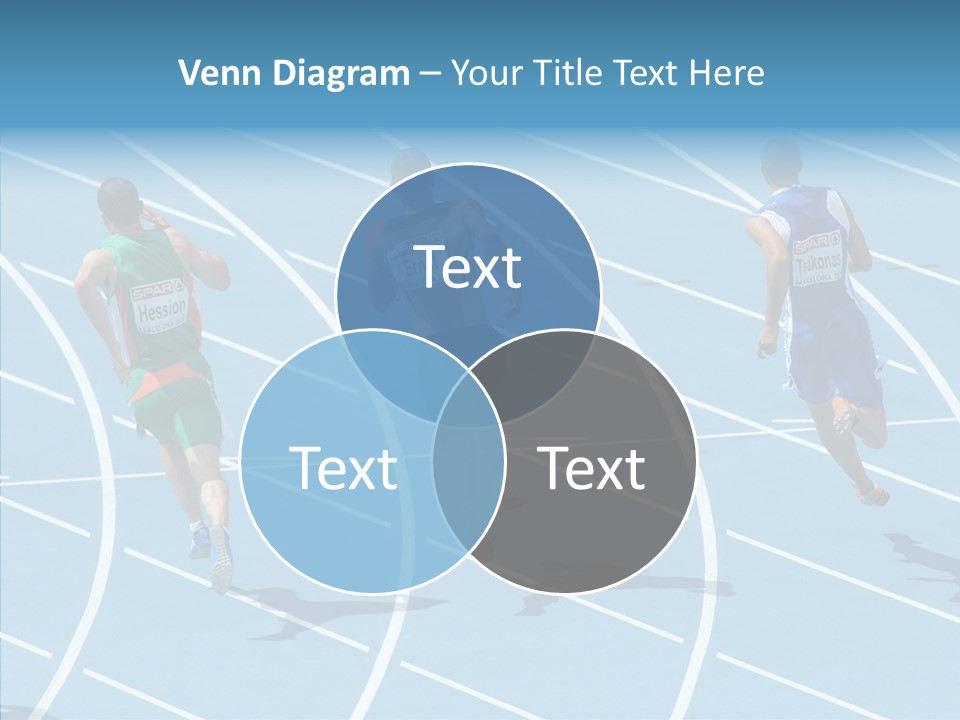 Cheerful Man Desk PowerPoint Template