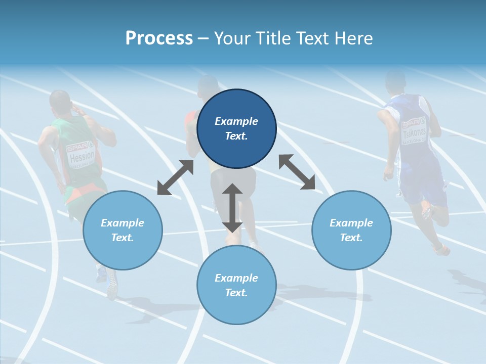 Cheerful Man Desk PowerPoint Template