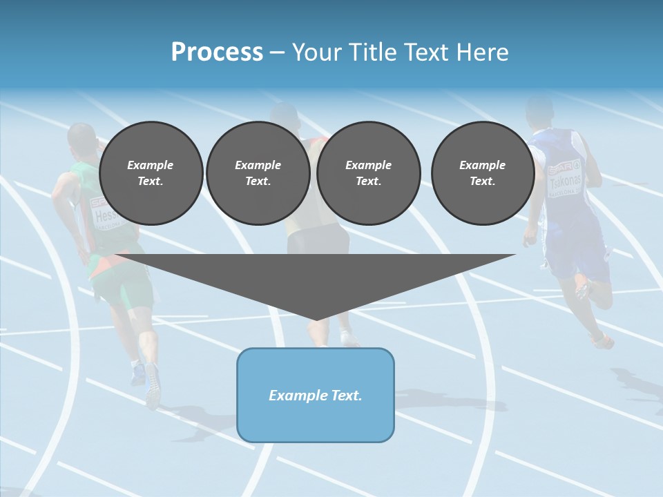 Cheerful Man Desk PowerPoint Template