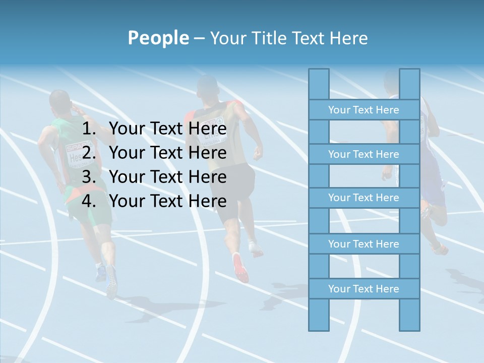 Cheerful Man Desk PowerPoint Template