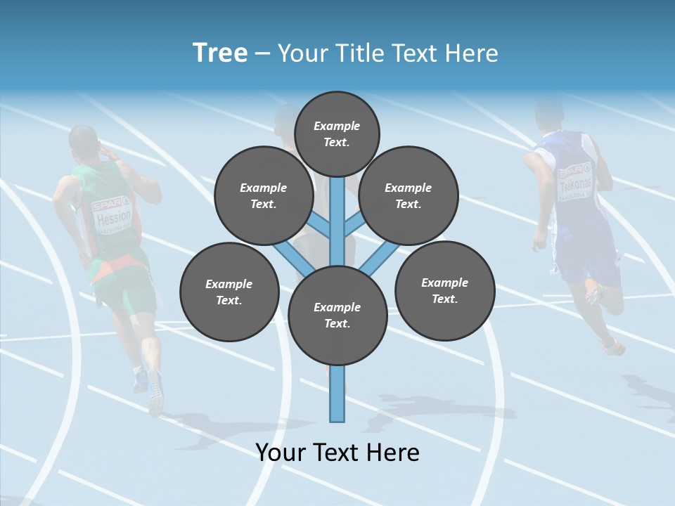 Cheerful Man Desk PowerPoint Template