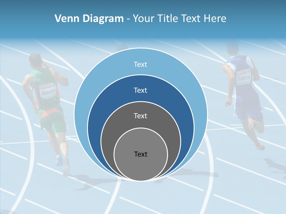 Cheerful Man Desk PowerPoint Template