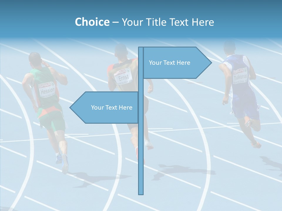 Cheerful Man Desk PowerPoint Template