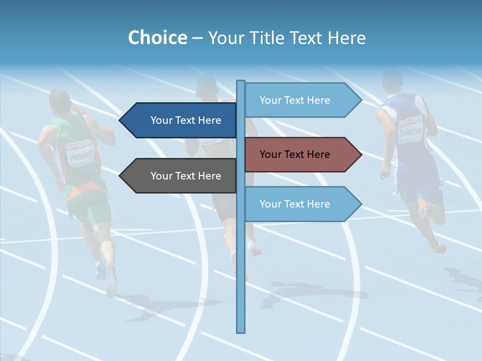 Cheerful Man Desk PowerPoint Template