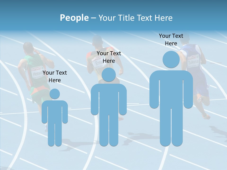 Cheerful Man Desk PowerPoint Template