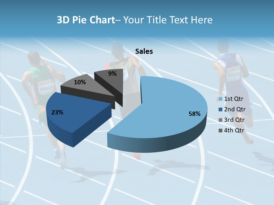 Cheerful Man Desk PowerPoint Template