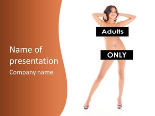 Belly Woman Navel PowerPoint Template