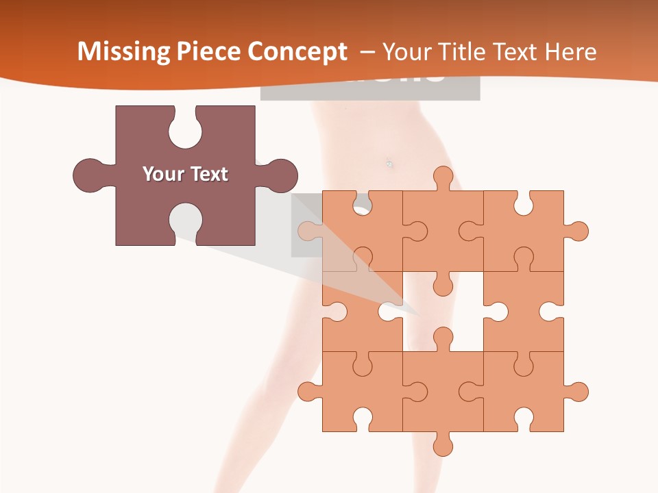 Belly Woman Navel PowerPoint Template