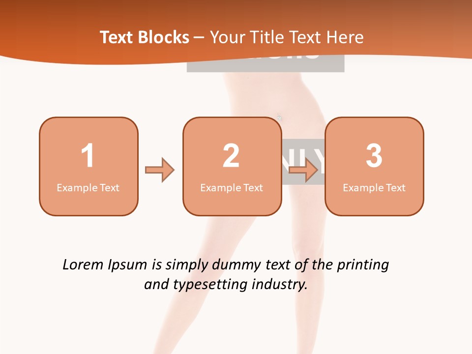 Belly Woman Navel PowerPoint Template