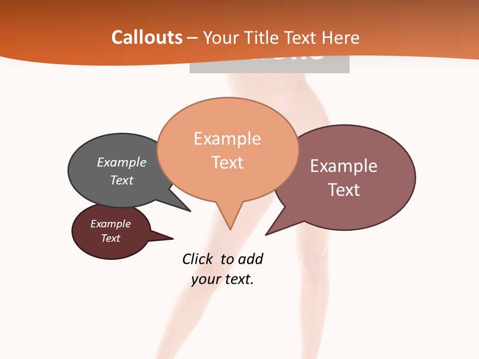 Belly Woman Navel PowerPoint Template