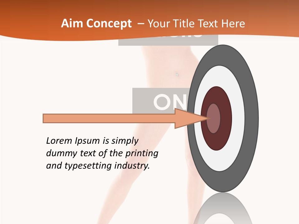 Belly Woman Navel PowerPoint Template