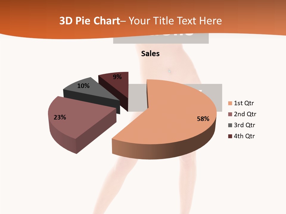 Belly Woman Navel PowerPoint Template