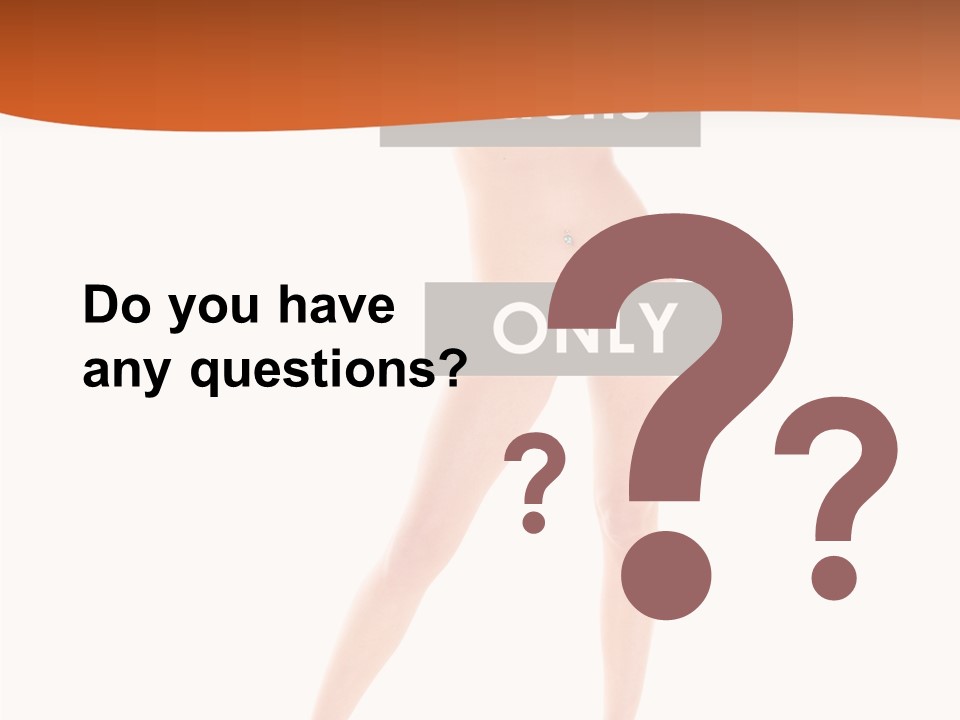 Belly Woman Navel PowerPoint Template