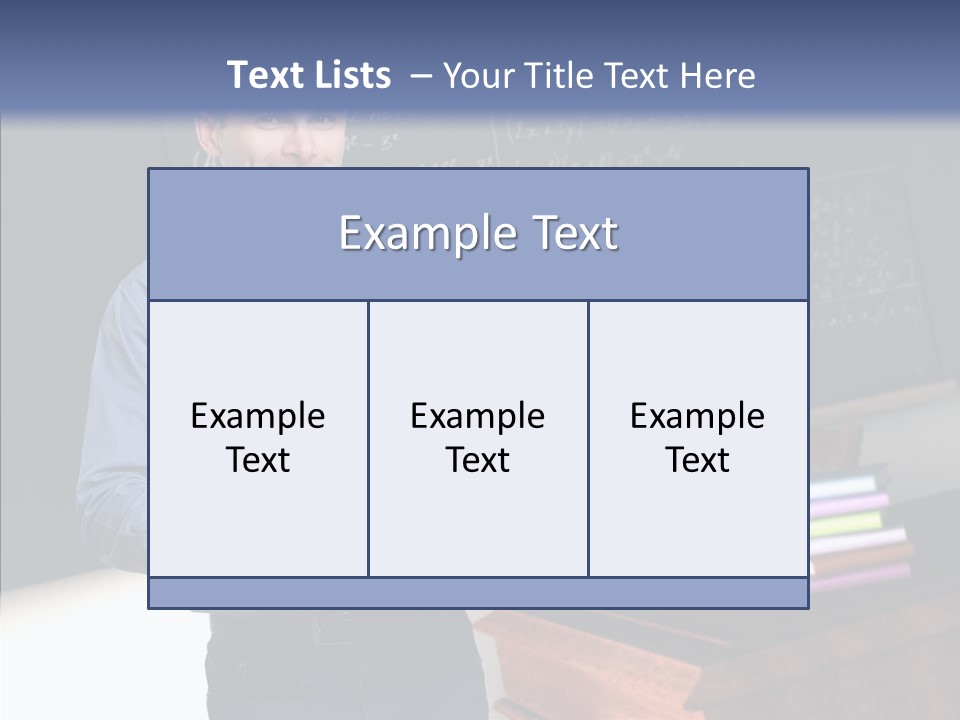 Cheerful Man Desk PowerPoint Template