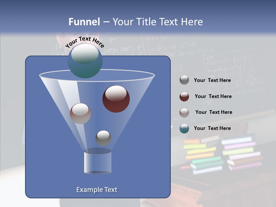Cheerful Man Desk PowerPoint Template
