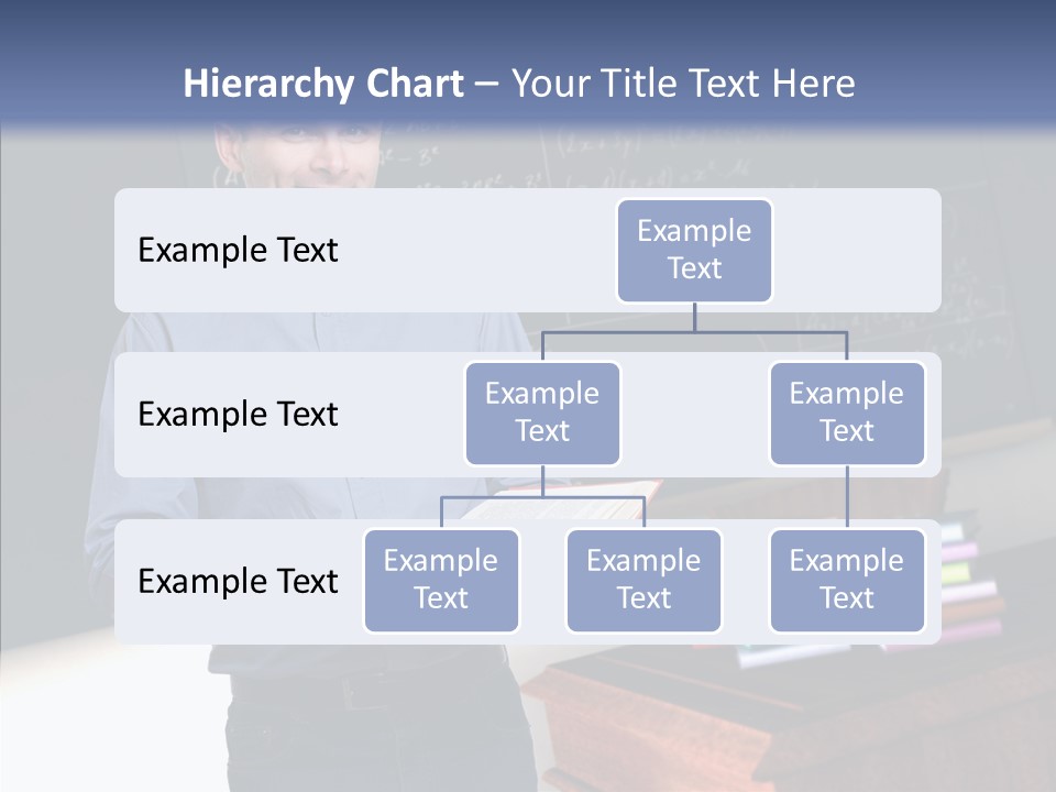 Cheerful Man Desk PowerPoint Template