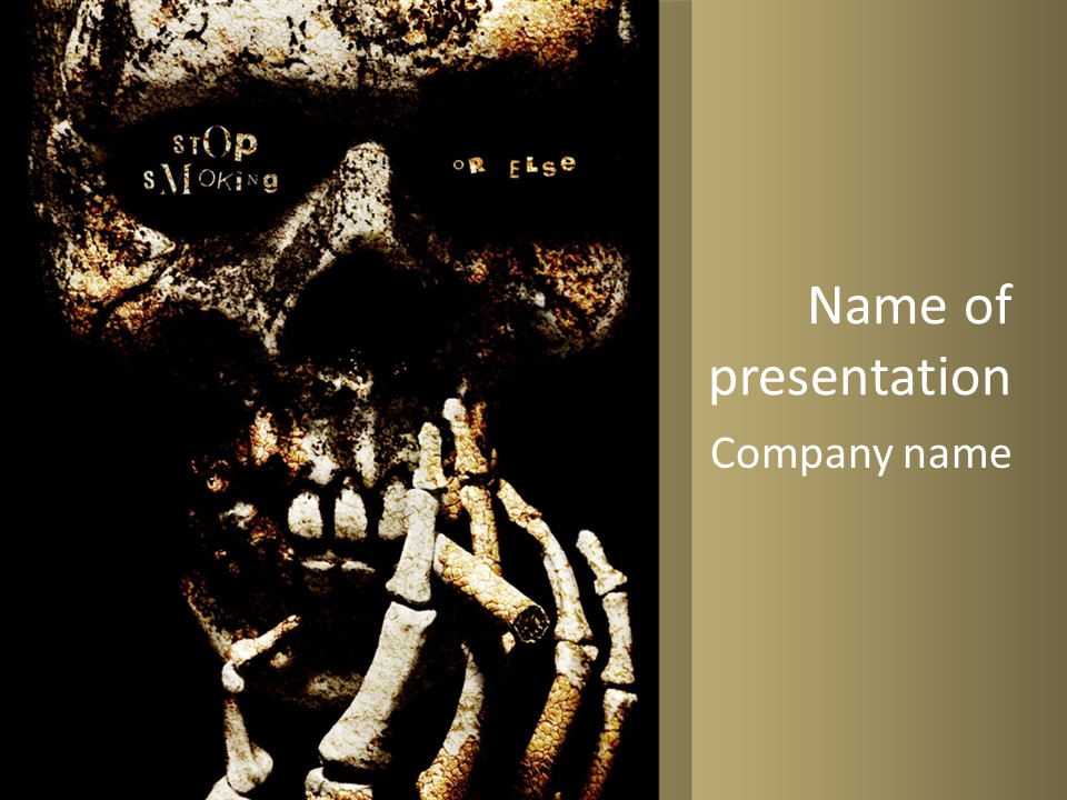 Skeleton Stain Closeup PowerPoint Template