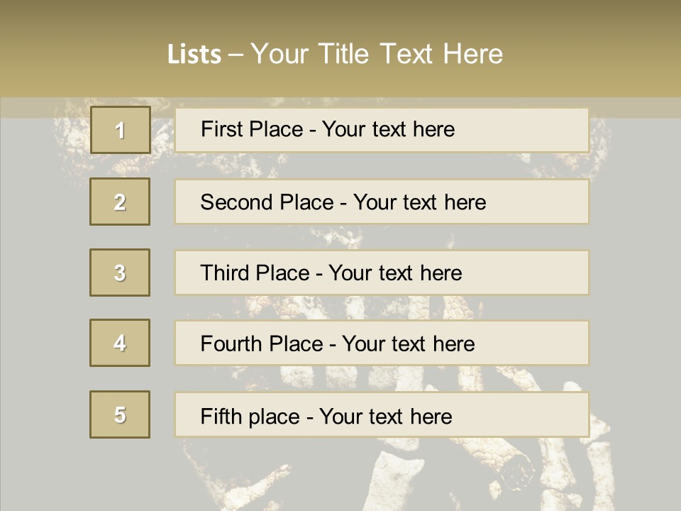 Skeleton Stain Closeup PowerPoint Template