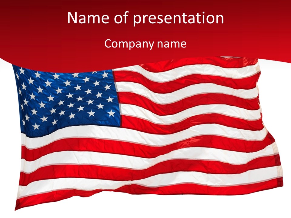 White Glory Usa PowerPoint Template