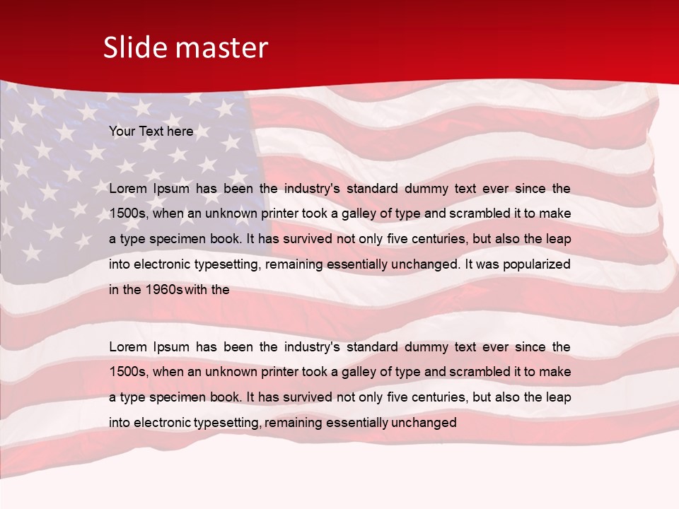 White Glory Usa PowerPoint Template
