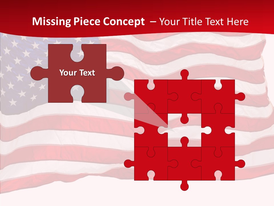 White Glory Usa PowerPoint Template