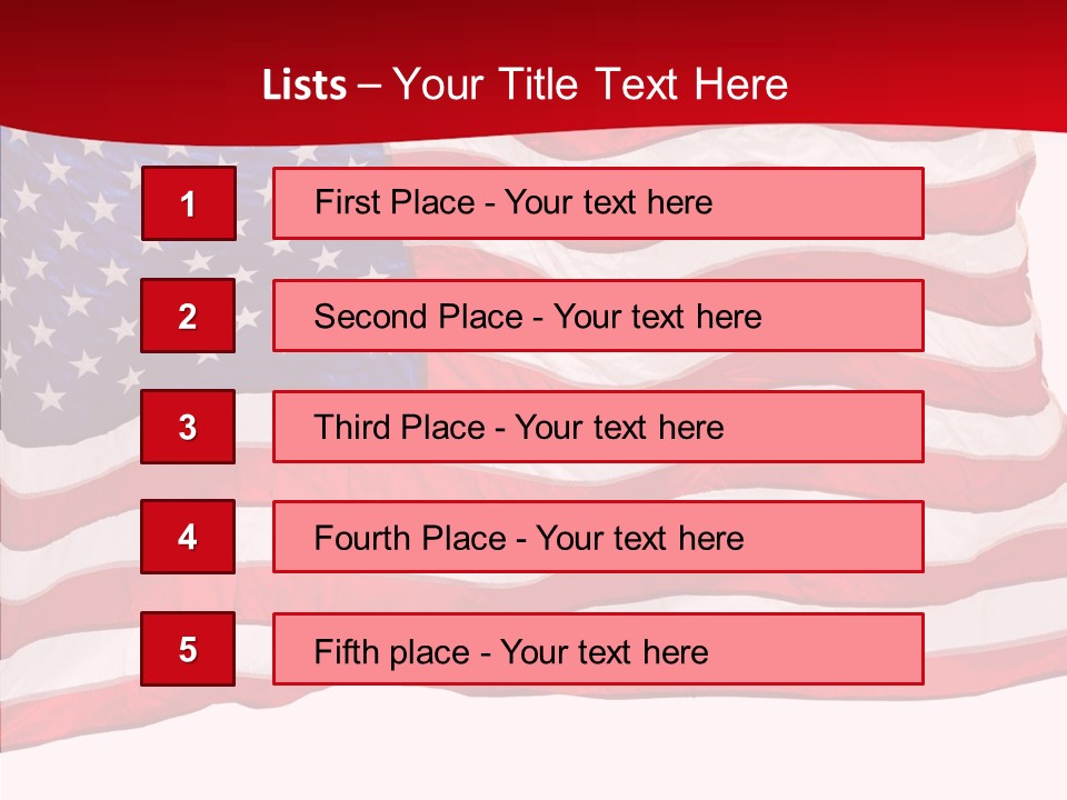 White Glory Usa PowerPoint Template
