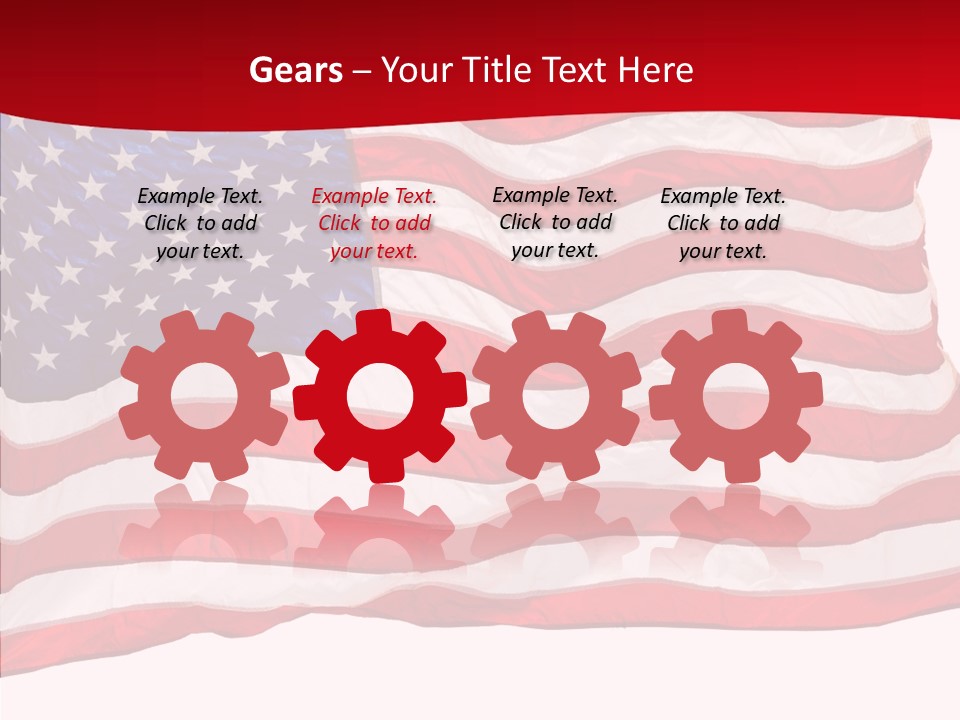 White Glory Usa PowerPoint Template
