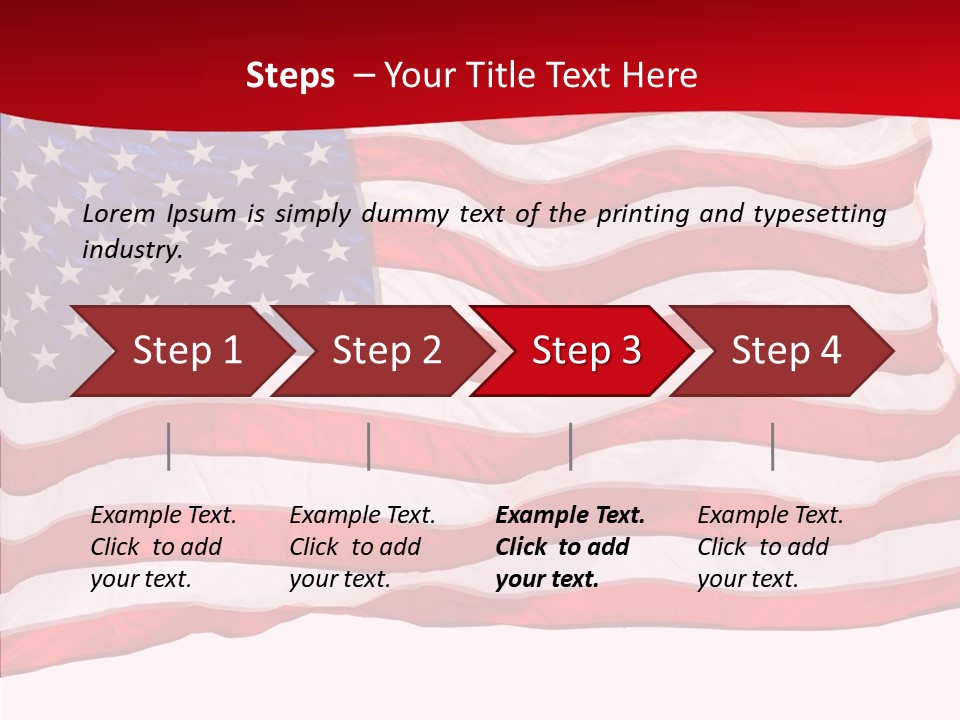 White Glory Usa PowerPoint Template